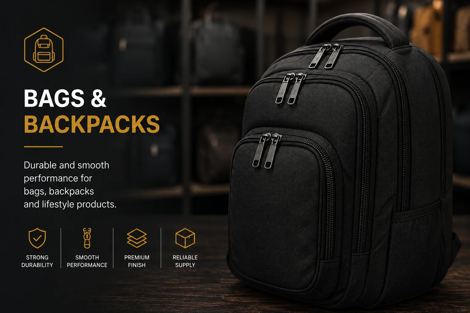 Bags and backpacks representing soft luggage applications